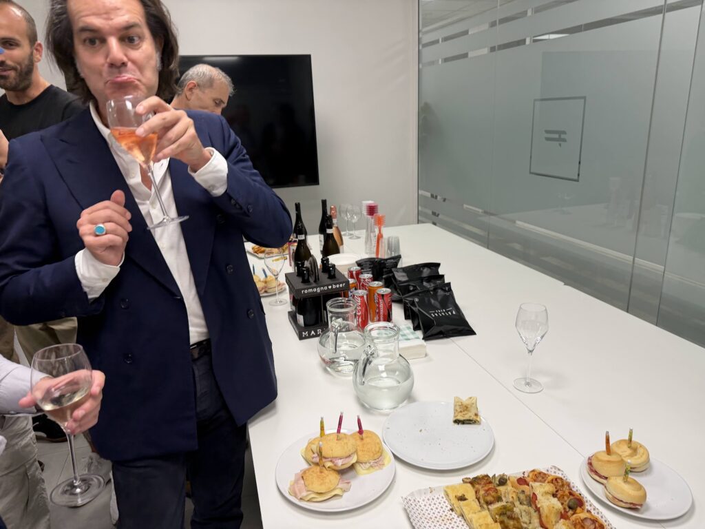 L'aperitivo offerto da Hub Cesena alla serata del Business Angel Club Forlì-Cesena